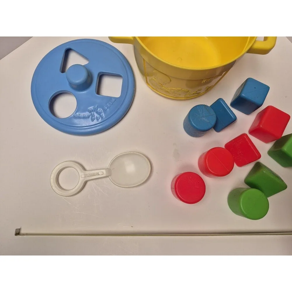 Vintage Playskool 1984 My Shape 'N Stir Pot Complete Set
